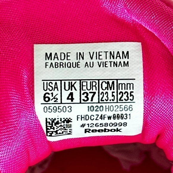 Hot Pink Patent Leather Sneakers Reebok Bold Loud Cardi B Club C Double 6.5 - Picture 12 of 13